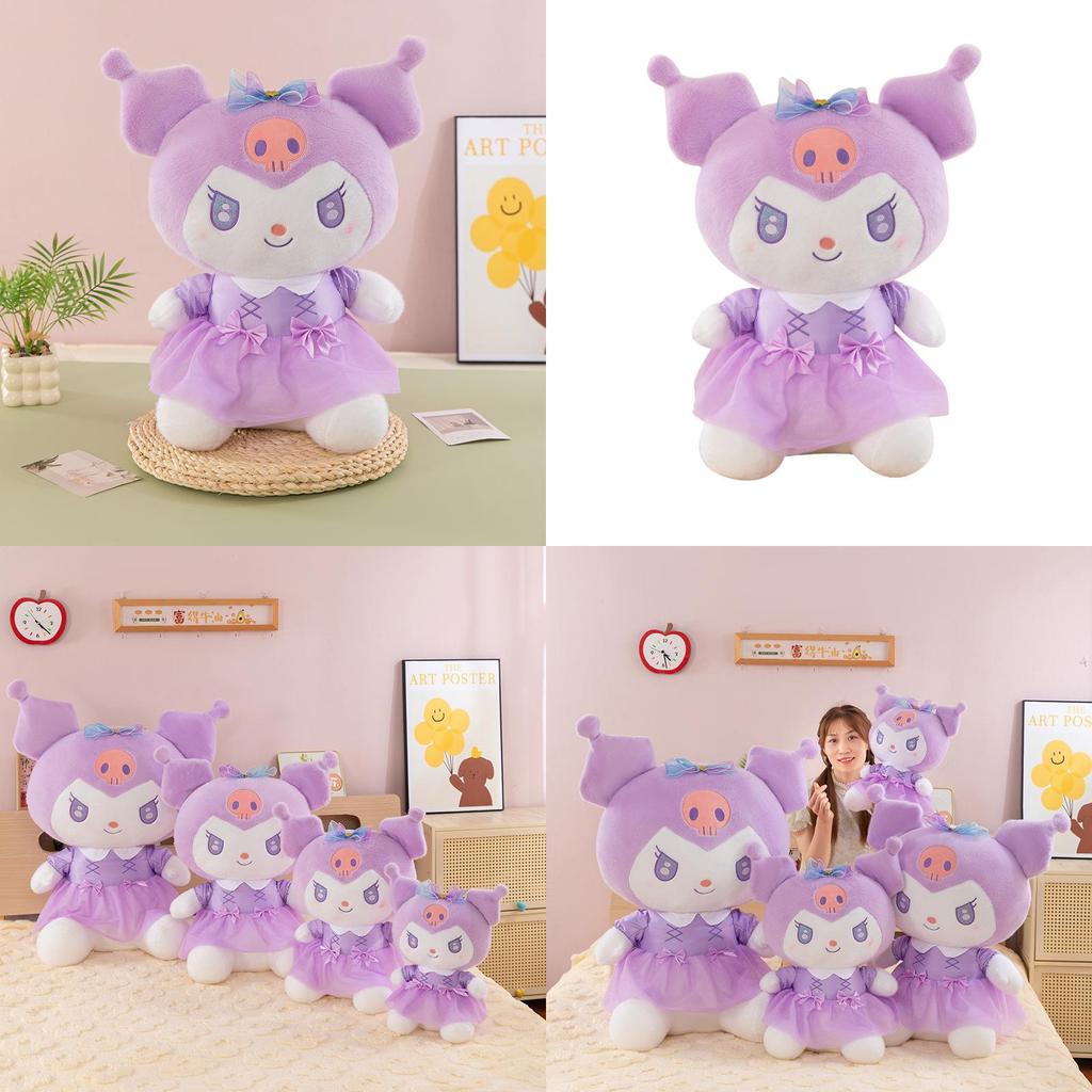 Cuter Kuromi Plush Dolls With Dress And Bow Decor For Collectors And Gift Enthusiasts