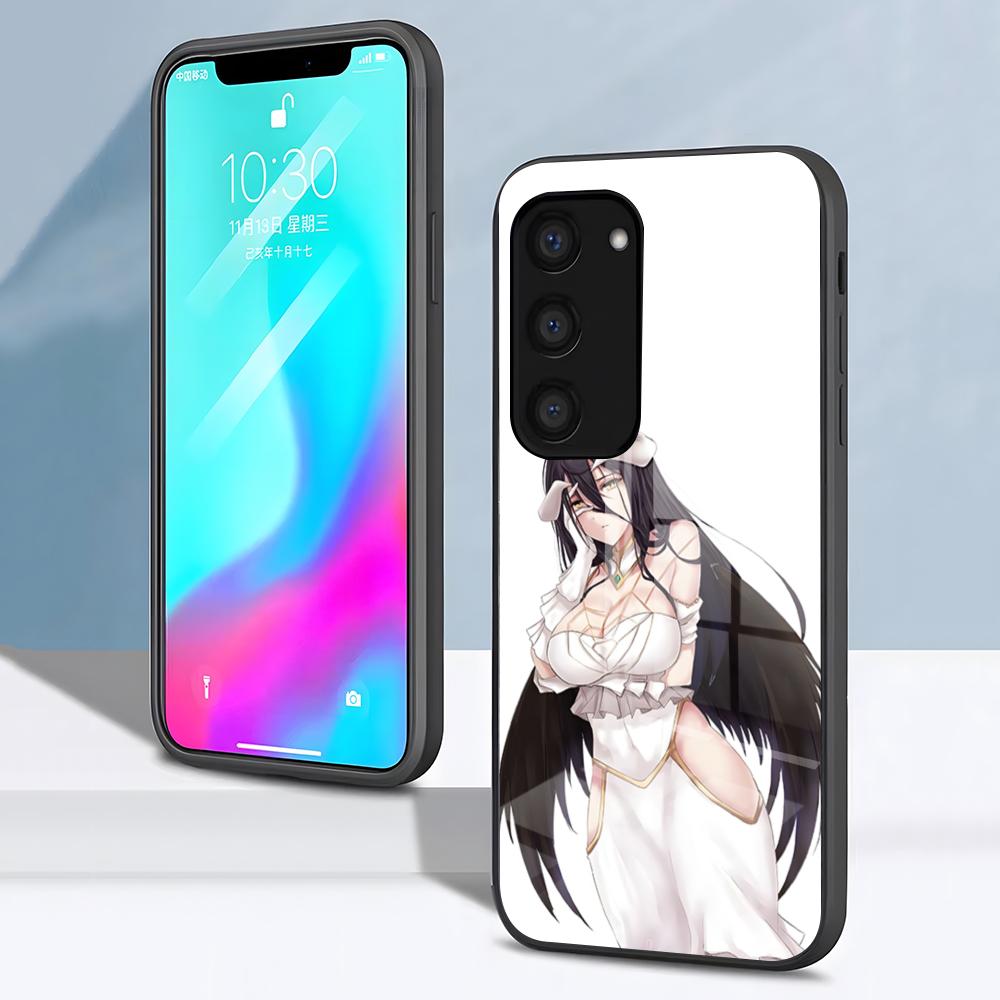 

Albedo Overlord Phone Case For Samsung S26 S25 S24 FE S23 S22 S21 Plus S20 Ultra Note20Ultra Black Glass Cover Galaxy S25 FE