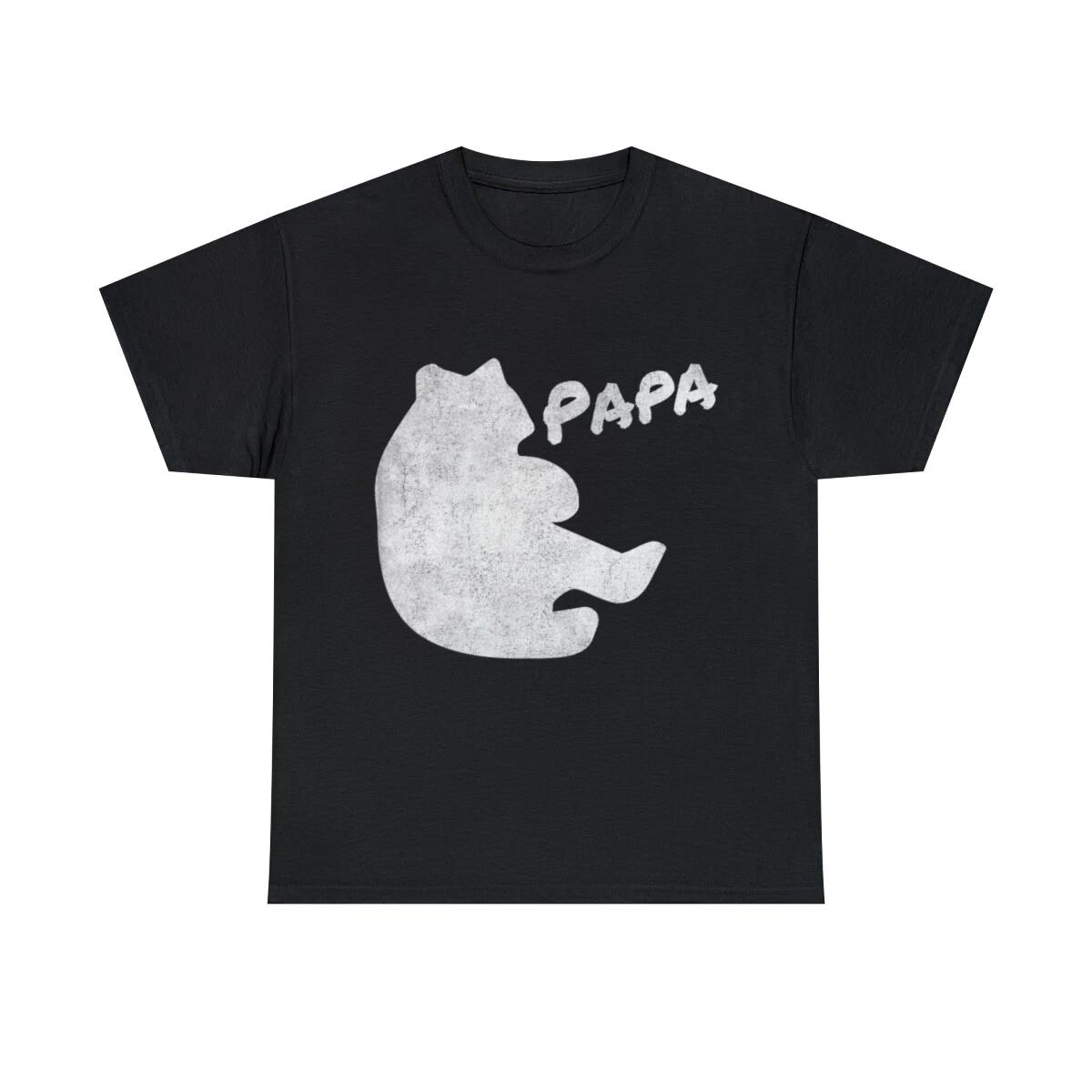 Papa Bear Retro Graphic Tee Shirt, S-5XL M