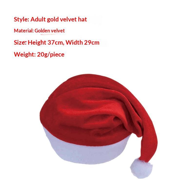 Soft Plush Christmas Santa Hats With Various Styles Led Glowing Design For Xmas Parties Holiday Events