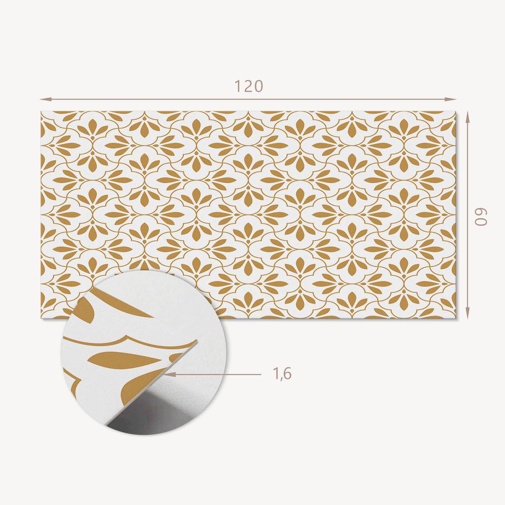 Self-Adhesive Vinyl Panel - Office Wall Decoration 120x60 cm Elegant Plant Pattern
