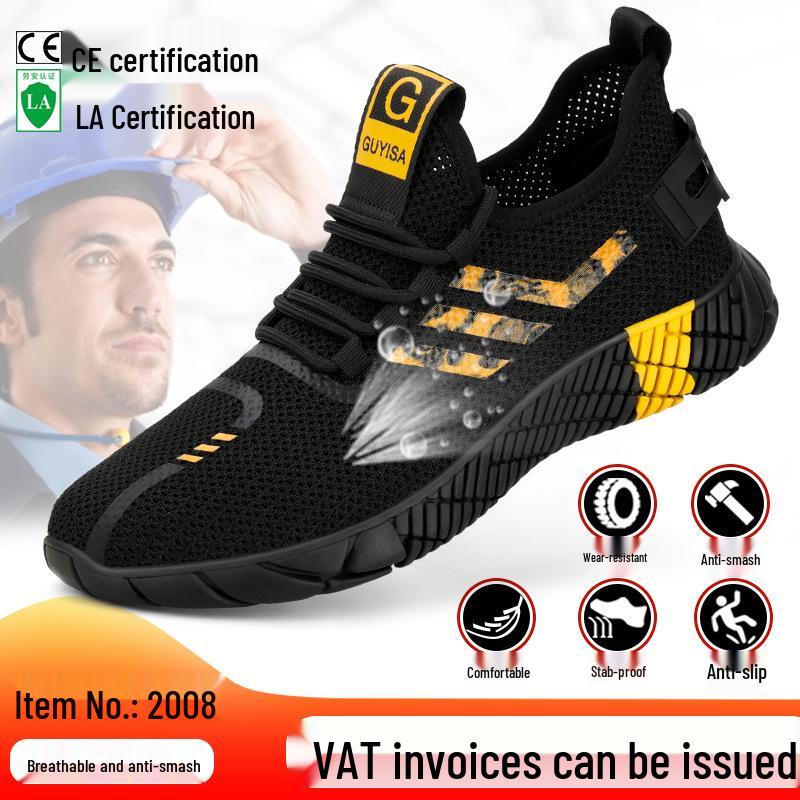 Men's Steel Toe Safety Shoes - Anti-Smash, Anti-Puncture, Lightweight Work Footwear