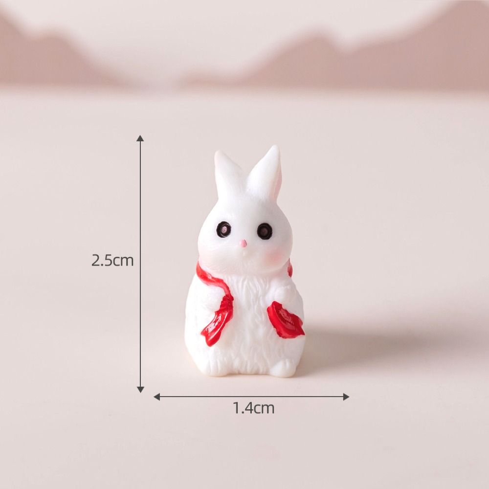 

Chinese Style Mid-Autumn Rabbit Ornaments Realistic Micro Landscape Decoration Outdoor Decor Style 1