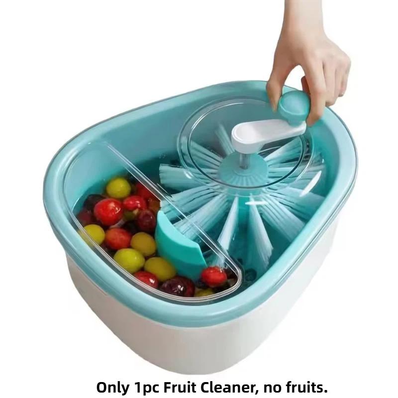 Fruit Cleaner Spinner Large Vegetable Scrubber Manual Salad Drainer Colander Basket Rapid Dry Berry Grape Washer Bowl Kitchen