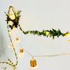 Green Leaves Light LED Copper Wire Lighting Chains AA Battery 2m 5m 10m for Wedding forest table christmas house party decorate