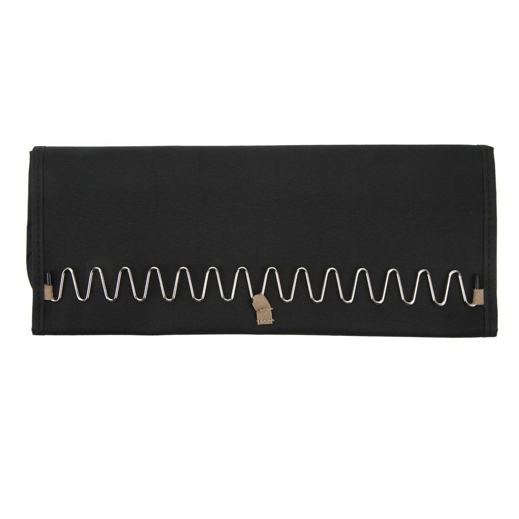 Reise Schmuck Organizer Faltbare Nylon Reise Schmuck Aufbewahrungstasche für Halskette Ohrringe Ringe Schwarz