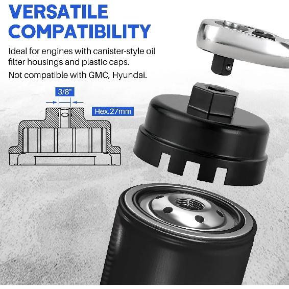 10Pieces / 7 Pieces Oil Filter Wrench Socket Tool Set For Mercedes Benz BMW Toyota Car Repair Manual Removal Tool