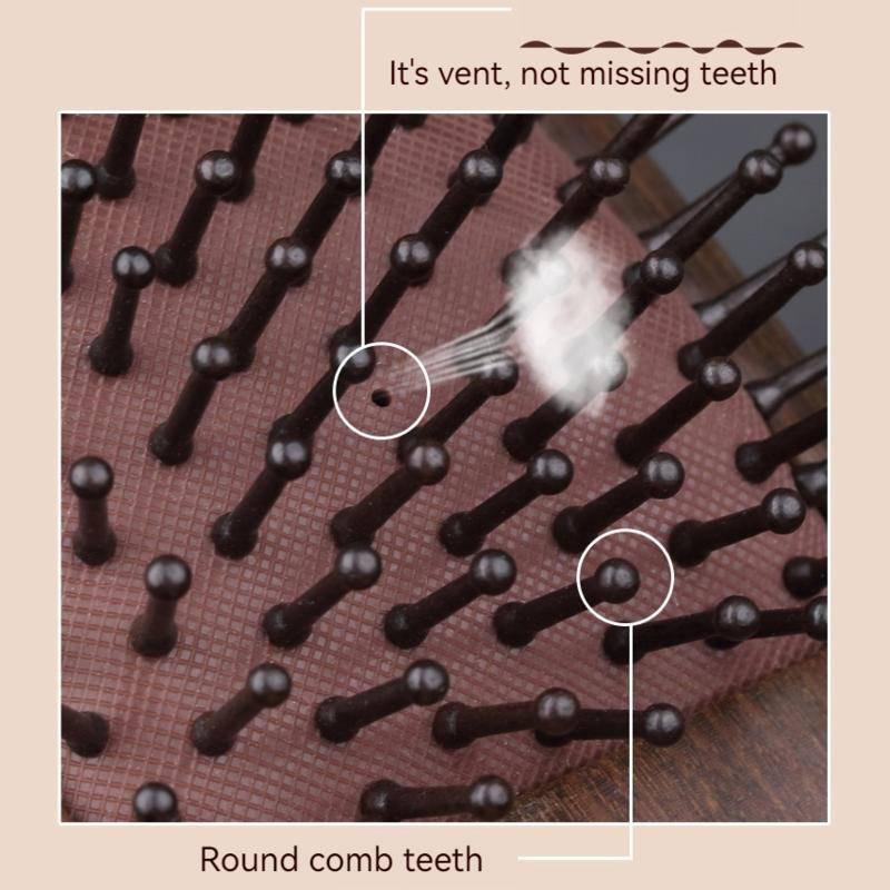 Sandelholz-Airbag-Massagekamm, Kopfhautpflege, lockiges Haar, Haushalt, antistatisches Haarausfallbrett, große natürliche Holzbürste
