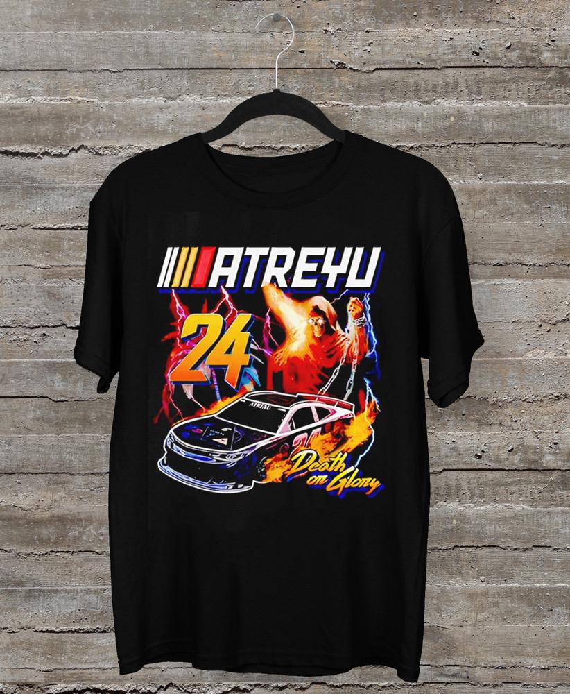 Atreyu death or glory racing Short Sleeve Cotton Black All Size Shirt AR310 Unisex T-Shirt S