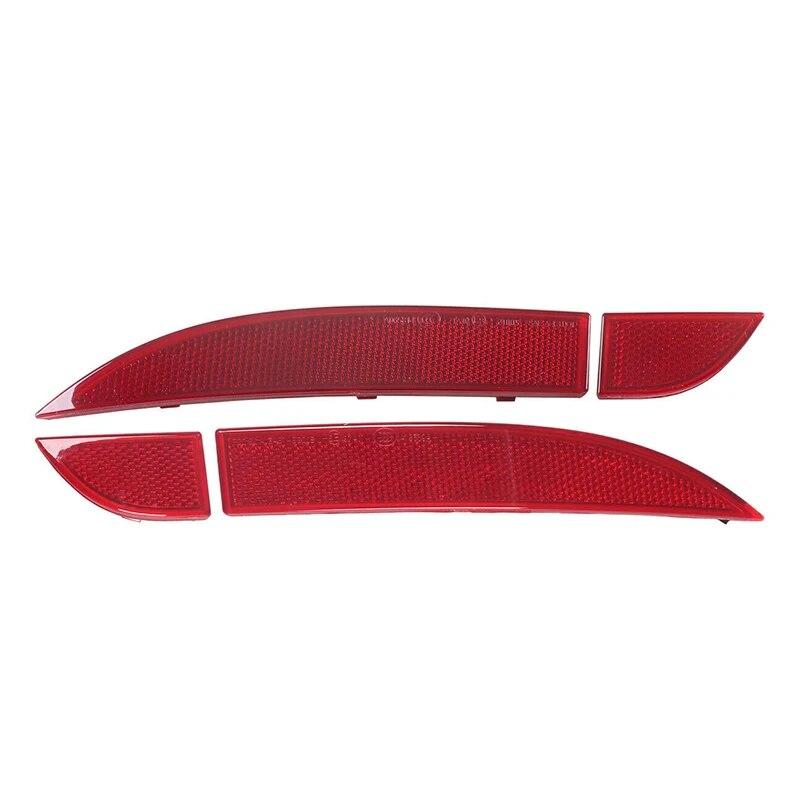 4PCS/SET For Porsche Panamera 970.2 Turbo GTS S Sport 2014-2016 Rear Bumper Brake Light Tail Warning Turn Signal Reflector Lamp