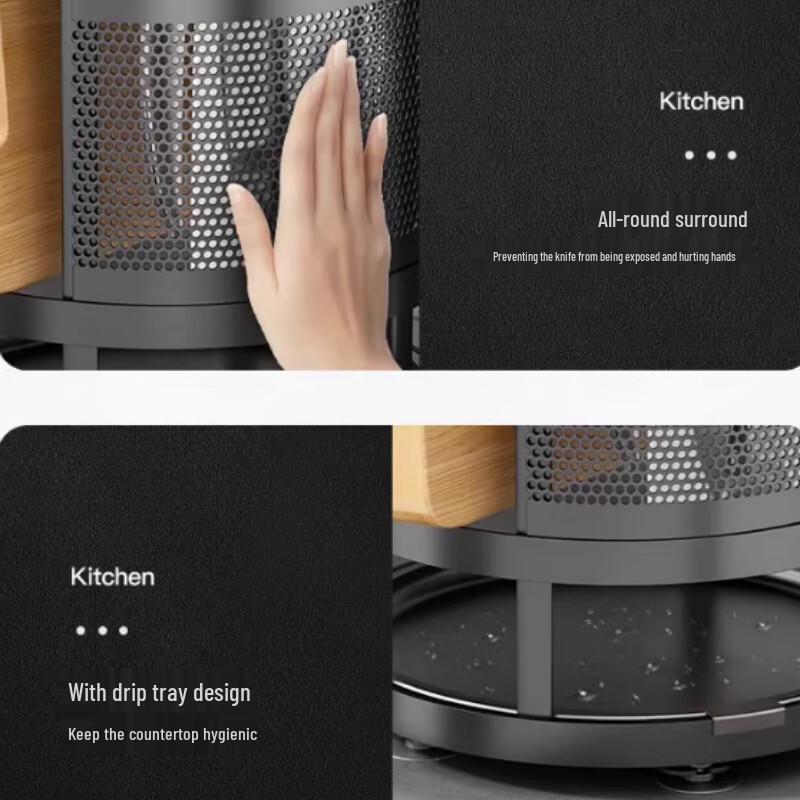 Rotating Kitchen Knife and Utensil Holder