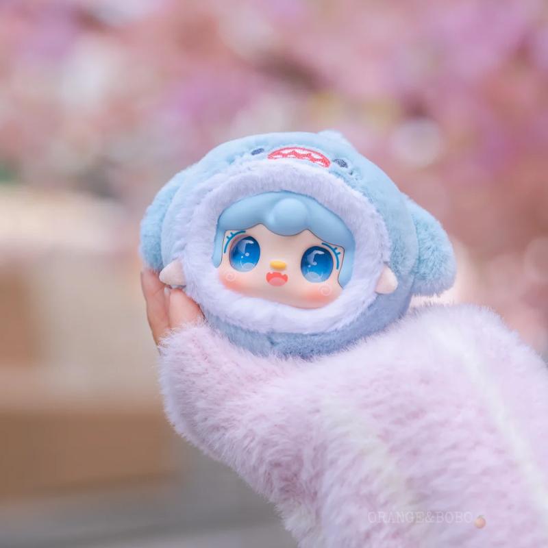 Cute Yooki V6 Ocean Baby Series Vinyl Plush Blind Box Bag Pendant Doll Decoration Keychain Collect Toy Mystery Box Birthday Gift