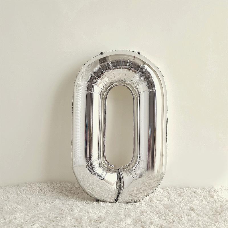 42" Aluminum Foil Number Balloon with Crown Stand for Kids' First Birthday Party Decorations
