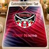 Flannel BlanketSheffield United FC Custom Name Text Personalized Soft Warm Throw Blanket Home Decor Gift