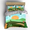 Hot Air Balloon Landscape Decor Soft Comfortable Duvet Cover Bedding Set Included 1*Duvet Cover & 2*Pillowcases, Gift