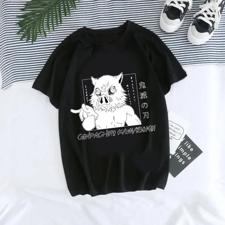Japanisches Anime Demon Slayer T-Shirt für Damen Kimetsu No Yaiba Nezuko T-Shirt Weiblich Tanjirou Kamado Grafik y2k Kleidung Oberteile
