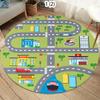 Kids City Carpet Mat Rug Home Decoration Children Room Floor Rug Traffic Road Pattern Play Area Educational Game Rug Bedroom