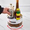 Non-Slip Double Spice Tray Round Rotatable Seasoning Holder 360° Rotating Storage Tray  for Home