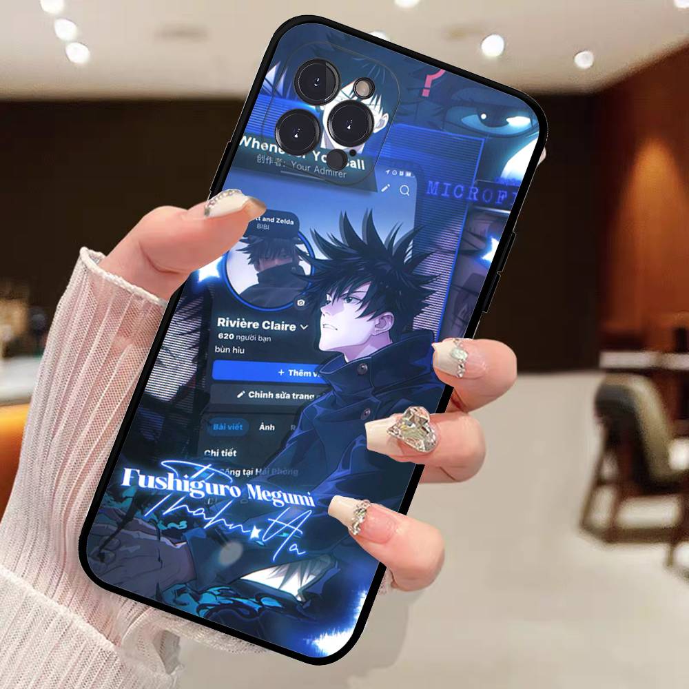 

Anime F-Fushiguro M-Megumi Phone Case For Iphone 16 15 17 13 14 12 11 Pro Max Plus Black Shell Cover Case iPhone 15pro max