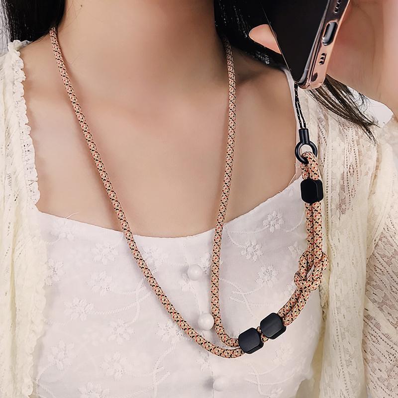 Long Neck Hanging Chain Hand-woven Mobile Phone Lanyard Strong Adjustable Dual-use Lanyard Phone Anti-lost Strap
