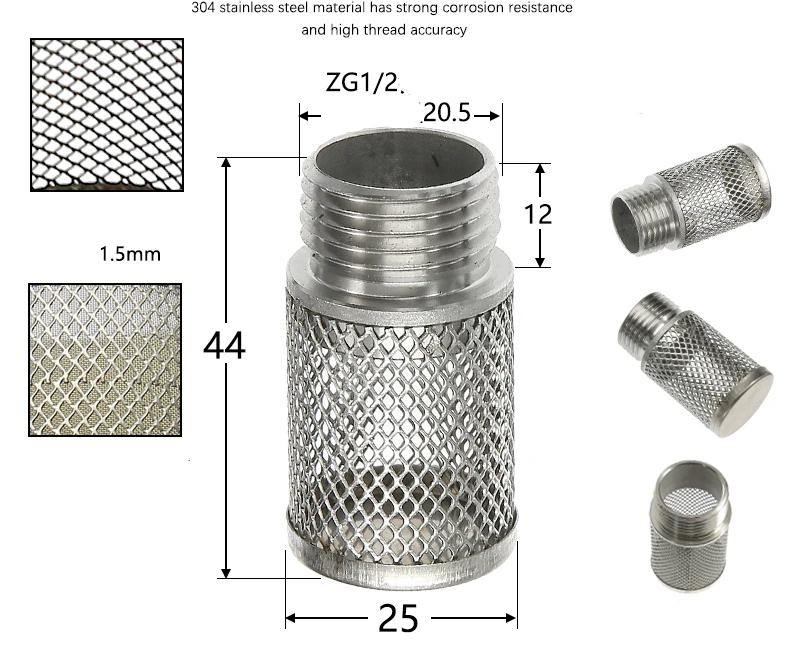 304Stainless Steel Female Thread Filter Agriculture Irrigation Mesh Filter Water Pump Hose Mesh Filter Aquarium Fish Tank Filter