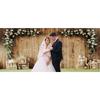 CSFOTO 7x16ft Floral Wood Wall Garage Door Decoration Banner Vintage Brown Country Theme Garage Decoration Mural Outdoor Indoor Bridal Shower