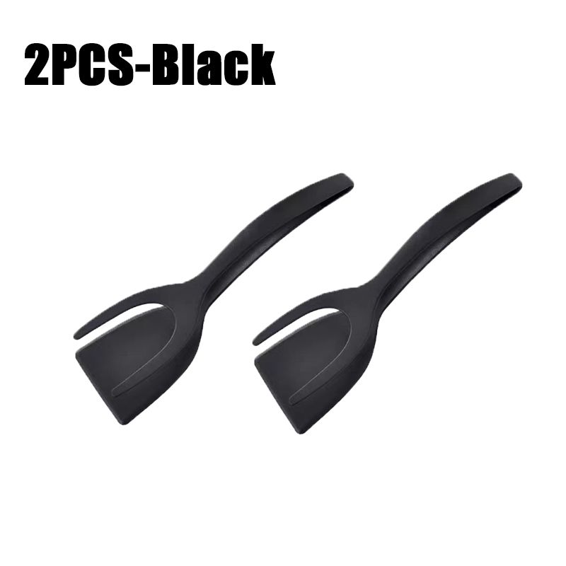 2 in1 Silicone Clip Spatula for Frying Steak Pancakes Toast Omelette Tongs Silicone Omelet Spatula Flip Shovel Kitchen Tool