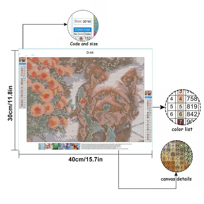 Diamond Painted Dog 5D DIY Animal Diamond Embroidery Cross-stitch Set Handmade Gift Home Decoration