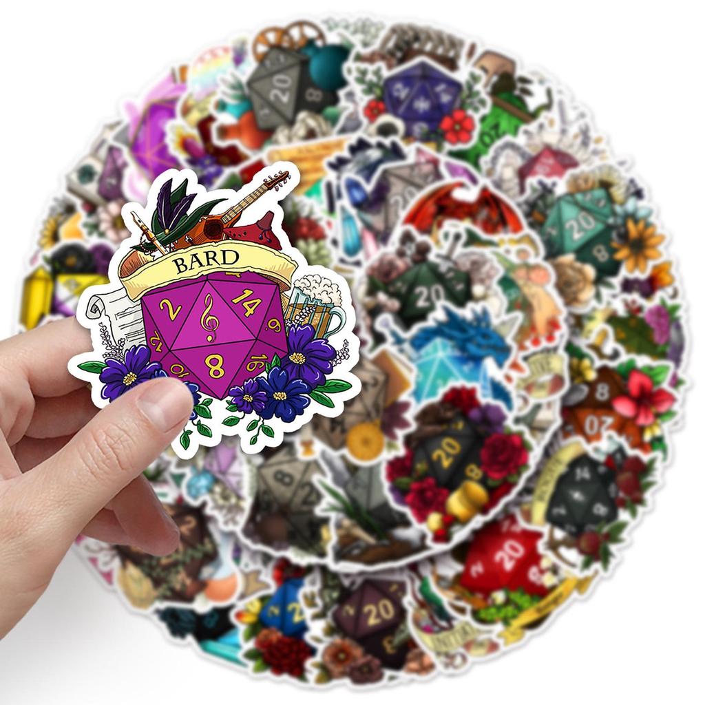 50 Sheets Trendy Dice Graffiti Stickers for Phone Cases, Skateboards, Luggage - Cool and Creative Decoration