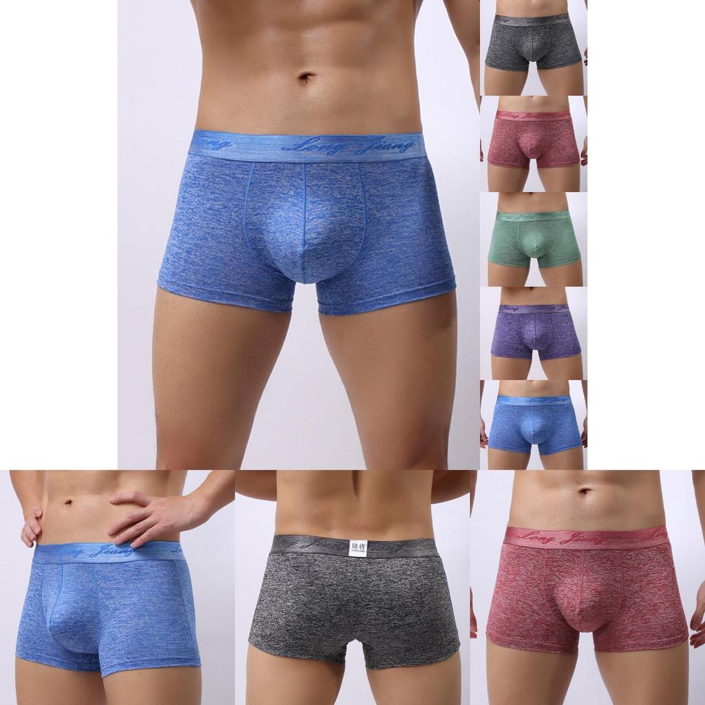 Cuecas Boxers Masculinas Premium Respiráveis Confortáveis Com Bolsa Luxuosa E Design de Boxer Elástico