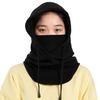 Trapper Winter Cap Thermo Winter Windproof Riding Hoods Snowboarding Head Cover with Facial Shield Neckerchief Black