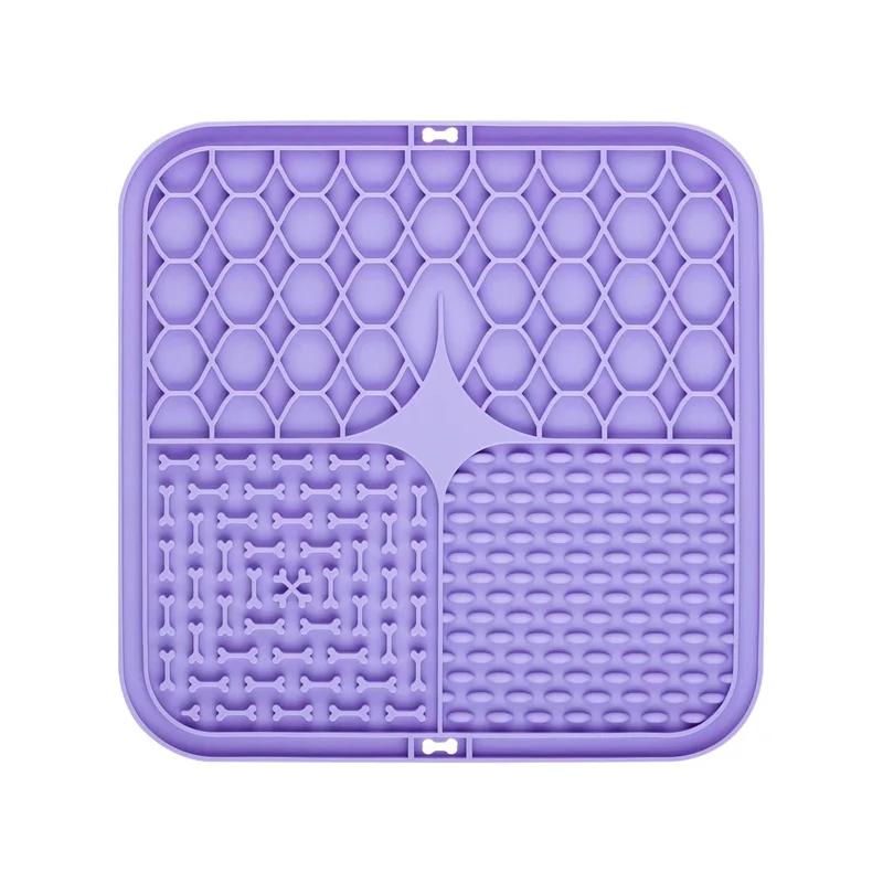 Pet Lick Silicone Mat for Dogs Pet Slow Food Plate Dog Bathing Distraction Silicone Dog Sucker Food Training Dog Feeder Supplies