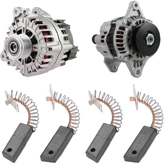 Acouto Replaceable Carbon Motor Brushes 4PCS Alternators Brush Set A647X50870 Metal Alternators Brush Set Replacement for IR IF