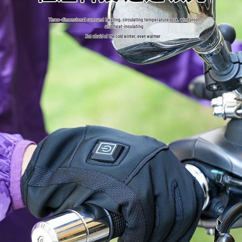 Self-Heating Half-Finger Smart Gloves for Warmth - Ideal for Office, Gaming, Riding, and Motorcycle Use