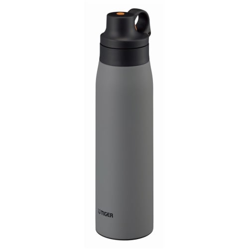 Tiger Vacuum Insulated Water Bottle, 600ml, with Stainless Steel Straw, Mug, Keeps Drinks Cold, Perfect for Home Use, Can be Used as a Tumbler, Gray,