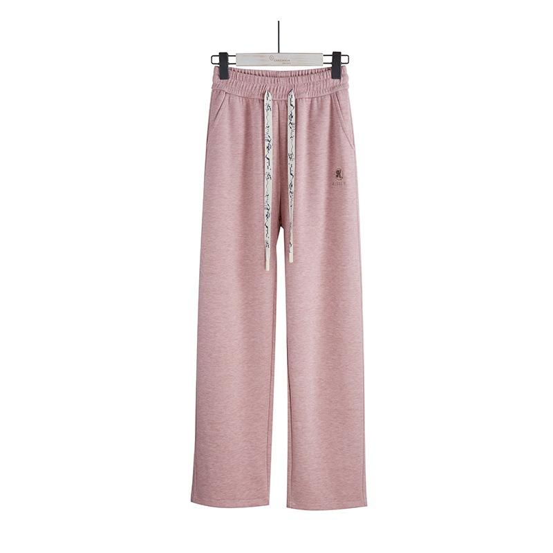 High Waisted Cashmere and Glutinous Rice Pants Knitted Warm Straight Leg Pants