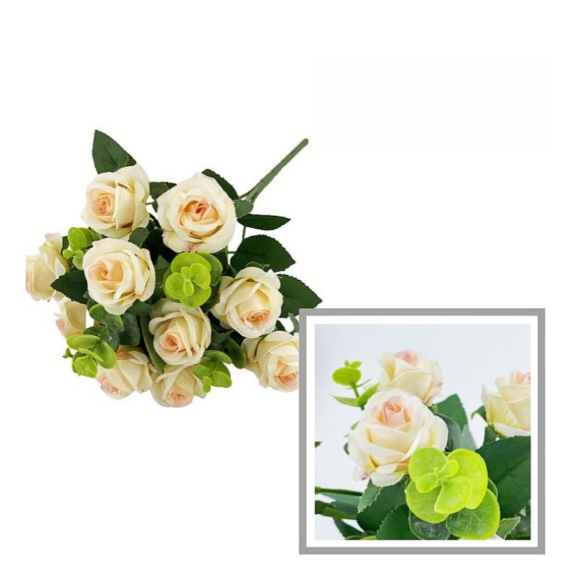 10 Heads Artificial Roses - Home&Wedding Valentine's Day Decoration Eucalyptus Rose Bundle Valentine's and Family Gifts