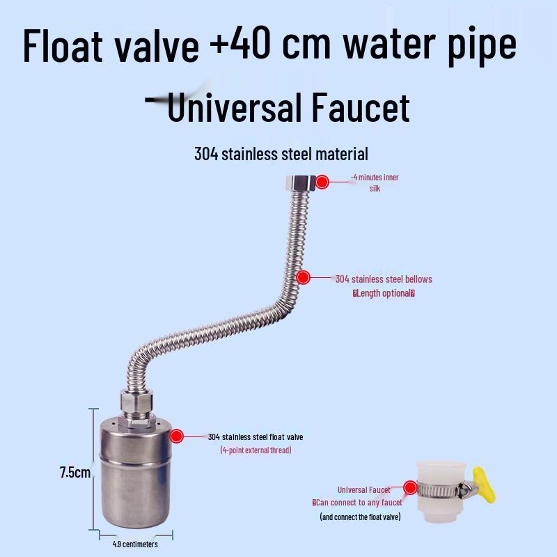 Automatic Water Shut-off Float Valve for Kitchen Tanks