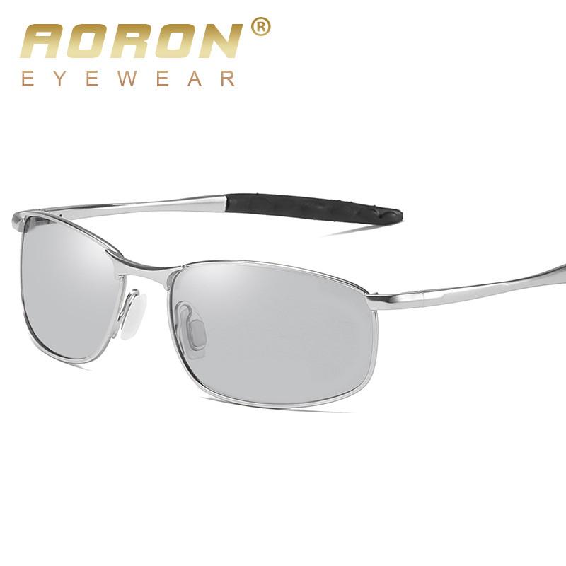 

AORON мужские фотохромные поляризационные солнцезащитные очки модные классические прямоугольные солнцезащитные очки UV400 антибликовые очки