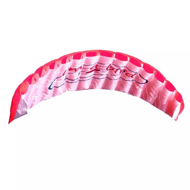 Яркий 1,4-метровый Вэйфанский мягкий двухстропный силовой кайт, идеально подходящий для воздушных трюков и фокусов красный