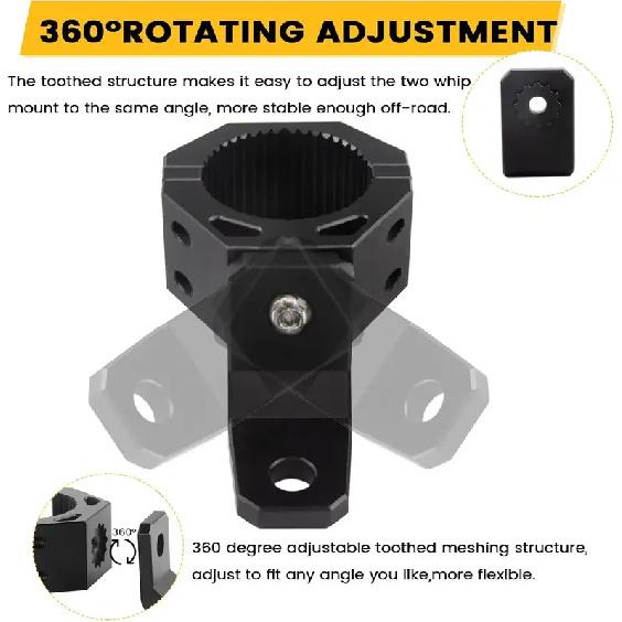 1.75"-2" UTV ATV Roll Cage Clamp Mount for LED Light Bar, 4WD Off-Road Accessories, Heavy Duty Aluminum Bracket, RZR Can-Am car