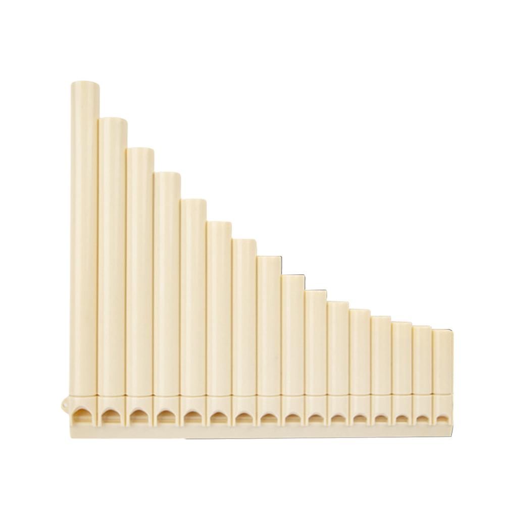 

Pan Flute, 18 Pipes Pan Pipe Instrument Key of C for Beginners with User Manual, Carrying Bag бежевий