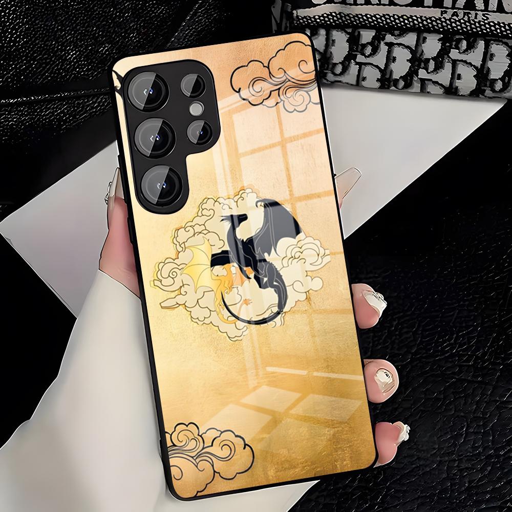 Fourth Wing Dragon Phone Case For Samsung S26 S25 Plus S20 S20 Plus S22 Ultra S23 FE S21 Plus S21 Ultra Glass Cover