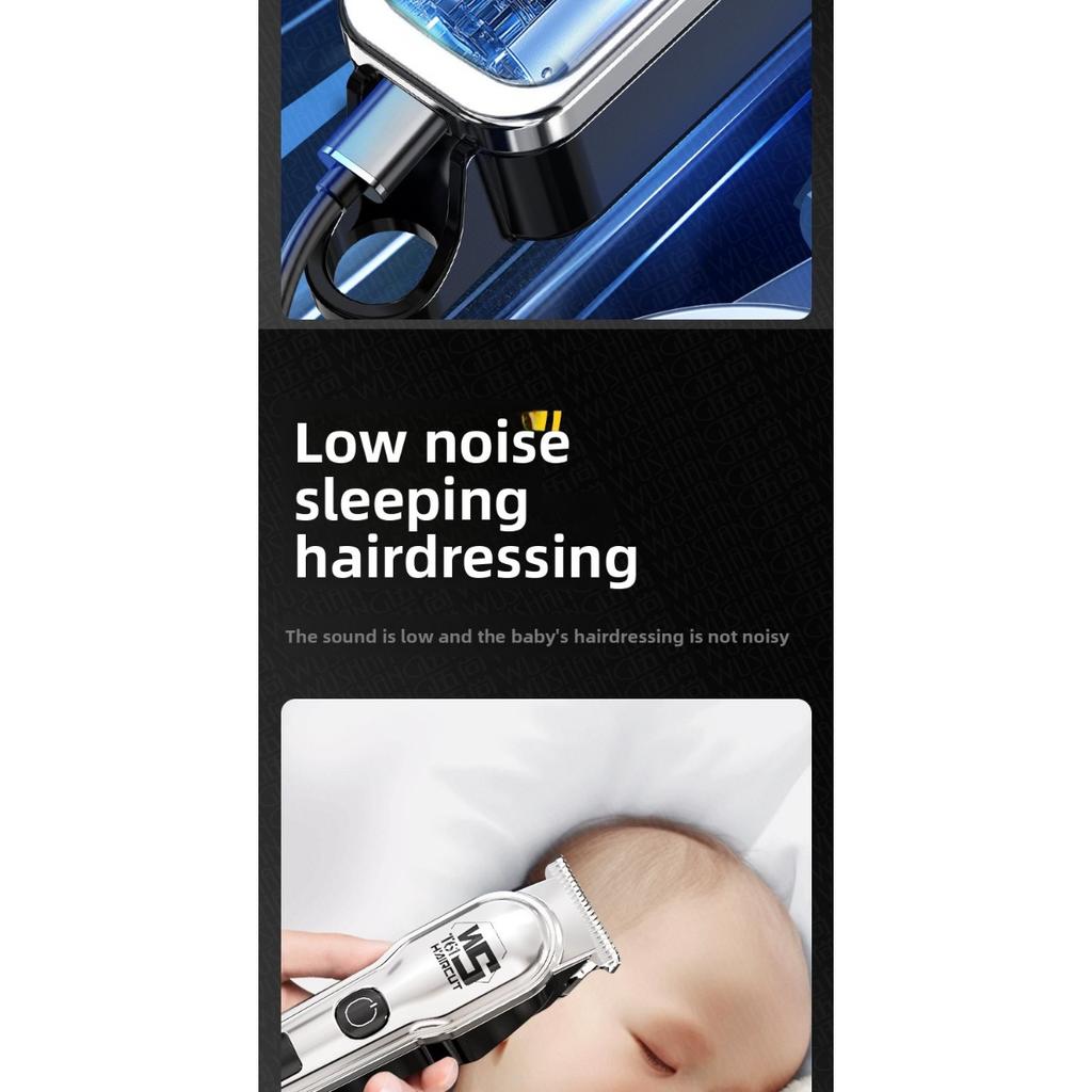 Profesjonalna Elektryczna Maszynka do Włosów z Nasadkami Grzebieniowymi, Cyfrowy Wyświetlacz LED, Przenośne Ładowanie USB, Bezprzewodowa Maszynka do Golenia i Przycinania dla Mężczyzn