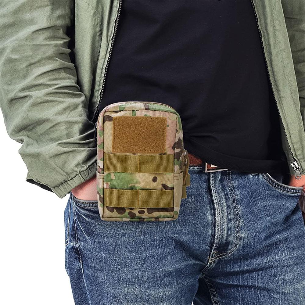 Tactical MOLLE Pouch Utility EDC Belt Waist Bag Military Vest Backpack Attachment Gear Heavy Duty Nylon Medical Gadget Organizer 1-Pack
