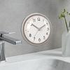Mini-Saugnapf-Wanduhr Stille Wasserdichte Antibeschlag Kleine Uhr für Badezimmer Küche Toilette Wandbehang-Dekoration