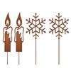 Metal Christmas Garden Decoration Stakes for Plant Pots Yard Decors Yard Stakes Christmas Decors for Garden Yard Lawn
