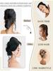 Synthetic Chignon Messy Bun Claw Clip In Hair Piece Wavy Curly Hair Bun Ponytail Extensions Scrunchie Hairpieces for Women