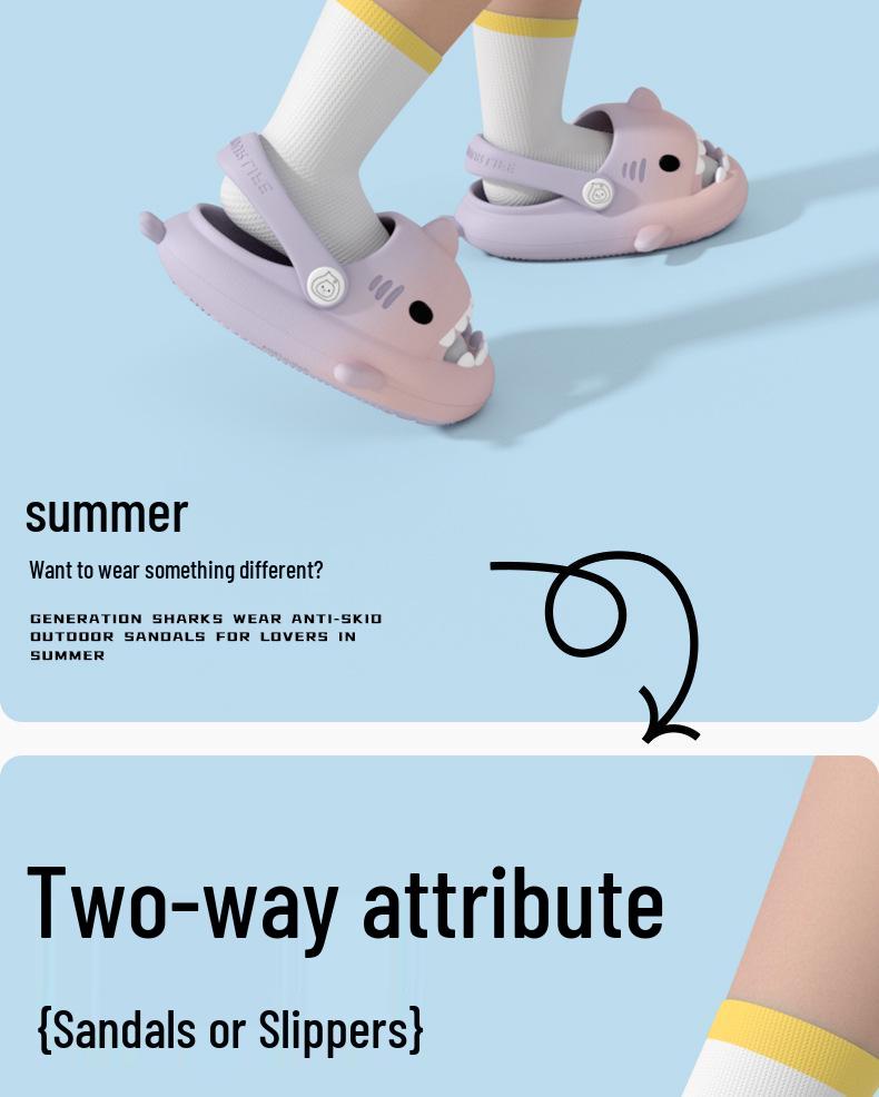 Gradient Shark Kids' Non-Slip Summer Clog Slippers – Cute, Soft Sole for Boys and Girls