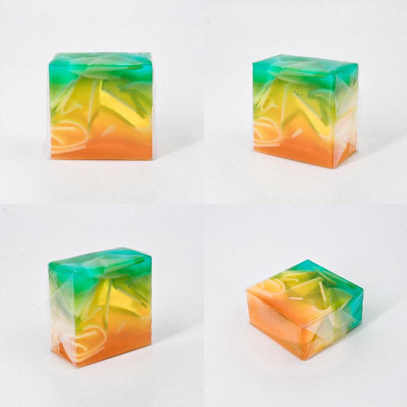Colorful Jelly Handmade Lavender Soap: Oil-Control, Moisturizing Facial Cleanser and Essential Oil Shower Soap